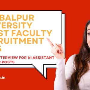Sambalpur University Guest Faculty Recruitment 2025: Walk-in Interview for 61 Assistant Professor
