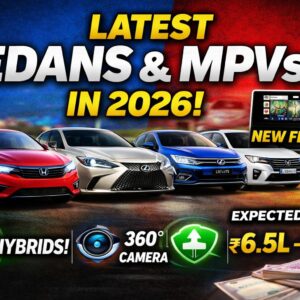 Upcoming Sedans and MPVs in India 2026