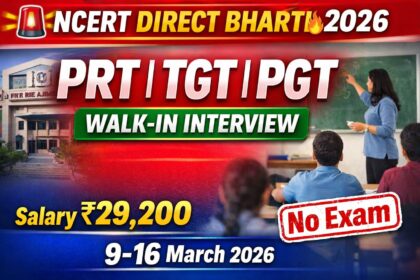 NCERT Ajmer Teacher Vacancy 2026 Walk in Interview